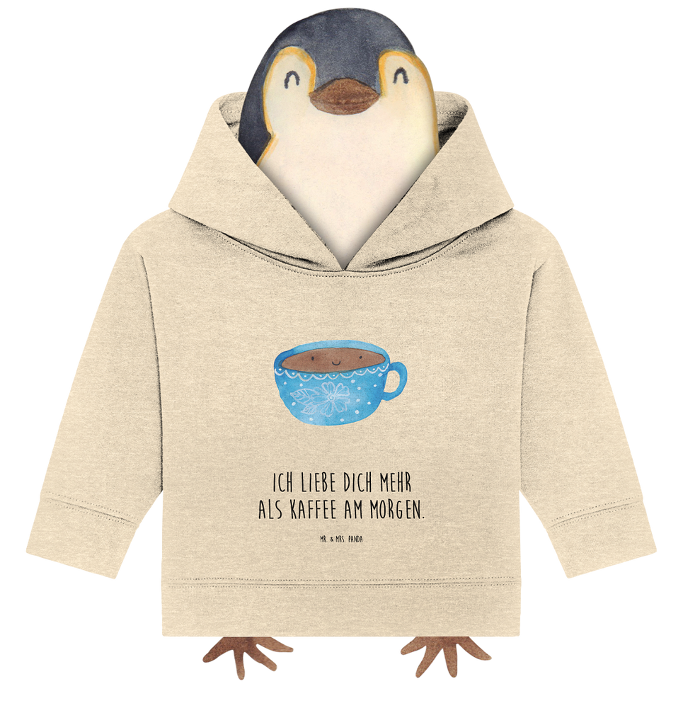 Organic Baby Hoodie Kaffee Tasse Baby Kapuzenshirt, Baby Kapuzensweatshirt, Baby Hoodie, Baby Pullover, Tiermotive, Gute Laune, lustige Sprüche, Tiere, Kaffee, Tasse, Liebe, Geschmack, Genuss, Glücklich