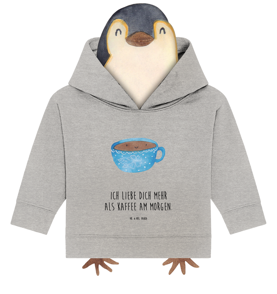 Organic Baby Hoodie Kaffee Tasse Baby Kapuzenshirt, Baby Kapuzensweatshirt, Baby Hoodie, Baby Pullover, Tiermotive, Gute Laune, lustige Sprüche, Tiere, Kaffee, Tasse, Liebe, Geschmack, Genuss, Glücklich