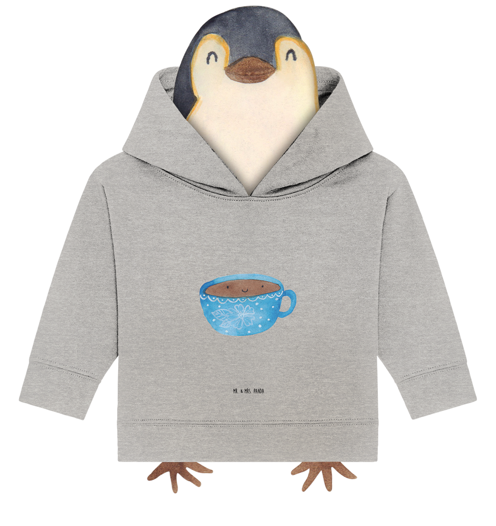 Organic Baby Hoodie Kaffee Tasse Baby Kapuzenshirt, Baby Kapuzensweatshirt, Baby Hoodie, Baby Pullover, Tiermotive, Gute Laune, lustige Sprüche, Tiere, Kaffee, Tasse, Liebe, Geschmack, Genuss, Glücklich