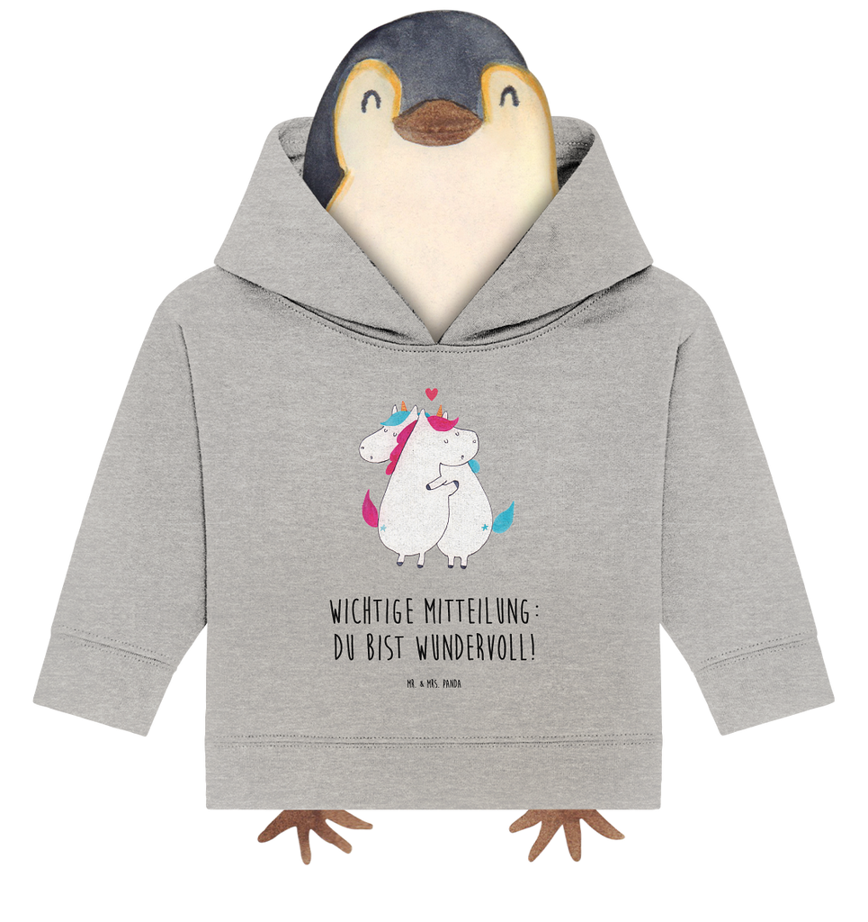 Organic Baby Hoodie Einhorn Mitteilung Baby Kapuzenshirt, Baby Kapuzensweatshirt, Baby Hoodie, Baby Pullover, Einhorn, Einhörner, Einhorn Deko, Pegasus, Unicorn, Valentinstag, Valentine, Liebe, Geschenk, Partner, Ehe, lustig, witzig, Spruch