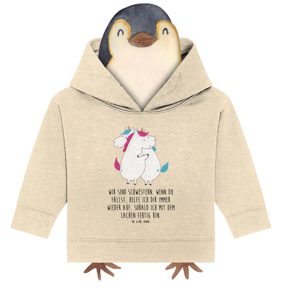 Organic Baby Hoodie Einhörner Umarmen Baby Kapuzenshirt, Baby Kapuzensweatshirt, Baby Hoodie, Baby Pullover, Einhorn, Einhörner, Einhorn Deko, Pegasus, Unicorn, Freundinnen, Freundin, BFF, Schwester, Schwestern, Familie, Geschwister, Sister, Liebe