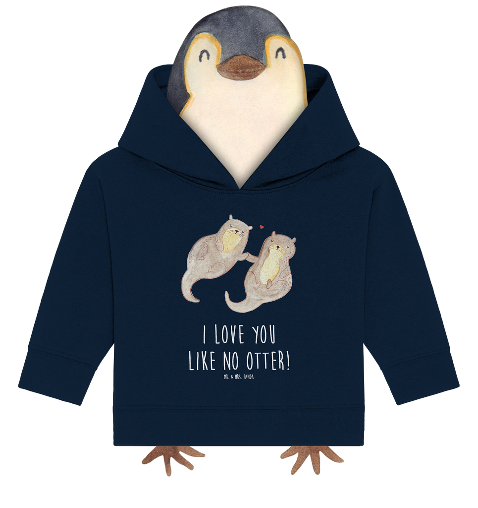 Organic Baby Hoodie Otter Hände halten Baby Kapuzenshirt, Baby Kapuzensweatshirt, Baby Hoodie, Baby Pullover, Otter, Fischotter, Seeotter, Otter Seeotter See Otter