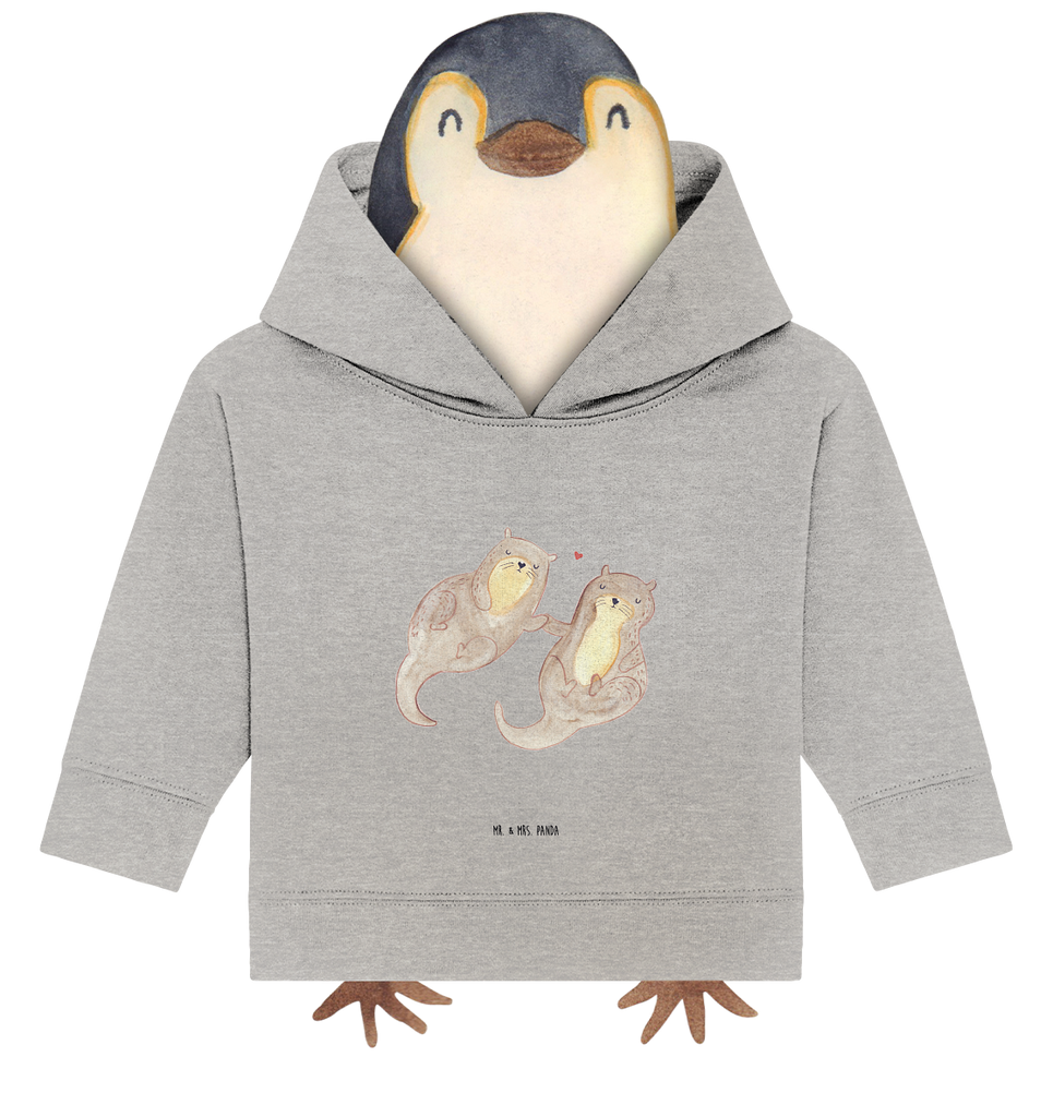 Organic Baby Hoodie Otter Hände halten Baby Kapuzenshirt, Baby Kapuzensweatshirt, Baby Hoodie, Baby Pullover, Otter, Fischotter, Seeotter, Otter Seeotter See Otter