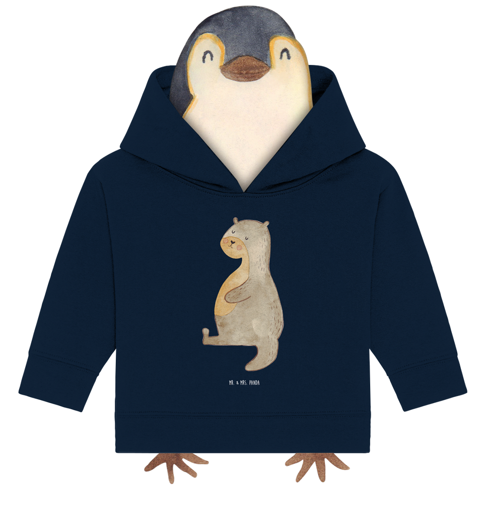 Organic Baby Hoodie Otter Bauch Baby Kapuzenshirt, Baby Kapuzensweatshirt, Baby Hoodie, Baby Pullover, Otter, Fischotter, Seeotter, Otter Seeotter See Otter