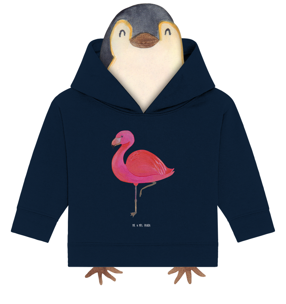 Organic Baby Hoodie Flamingo Classic Baby Kapuzenshirt, Baby Kapuzensweatshirt, Baby Hoodie, Baby Pullover, Flamingo, Einzigartig, Selbstliebe, Stolz, ich, für mich, Spruch, Freundin, Freundinnen, Außenseiter, Sohn, Tochter, Geschwister