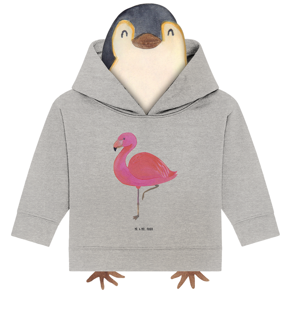 Organic Baby Hoodie Flamingo Classic Baby Kapuzenshirt, Baby Kapuzensweatshirt, Baby Hoodie, Baby Pullover, Flamingo, Einzigartig, Selbstliebe, Stolz, ich, für mich, Spruch, Freundin, Freundinnen, Außenseiter, Sohn, Tochter, Geschwister