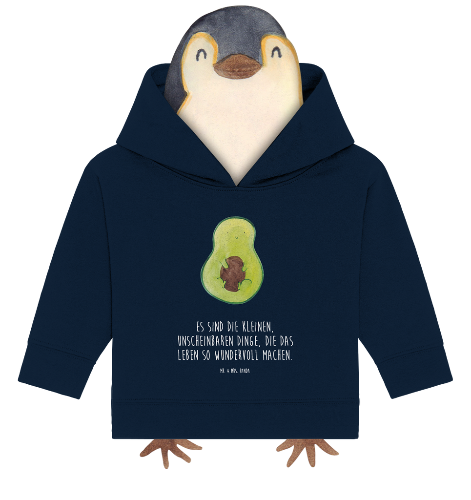 Organic Baby Hoodie Avocado Kern Baby Kapuzenshirt, Baby Kapuzensweatshirt, Baby Hoodie, Baby Pullover, Avocado, Veggie, Vegan, Gesund, Avokado, Avocadokern, Kern, Pflanze, Spruch Leben