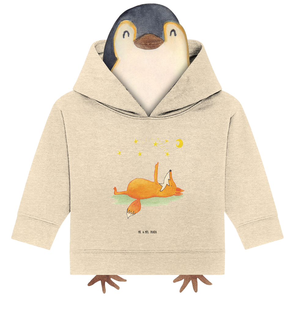 Organic Baby Hoodie Fuchs Sterne Baby Kapuzenshirt, Baby Kapuzensweatshirt, Baby Hoodie, Baby Pullover, Fuchs, Füchse, tröstende Worte, Spruch positiv, Spruch schön, Romantik, Always Look on the Bright Side of Life