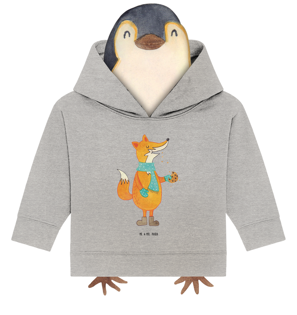 Organic Baby Hoodie Fuchs Keks Baby Kapuzenshirt, Baby Kapuzensweatshirt, Baby Hoodie, Baby Pullover, Fuchs, Füchse, Backen Spruch, Kekse, Winter, Weihnachtszeit, Plätzchen, Liebe, Küche Deko