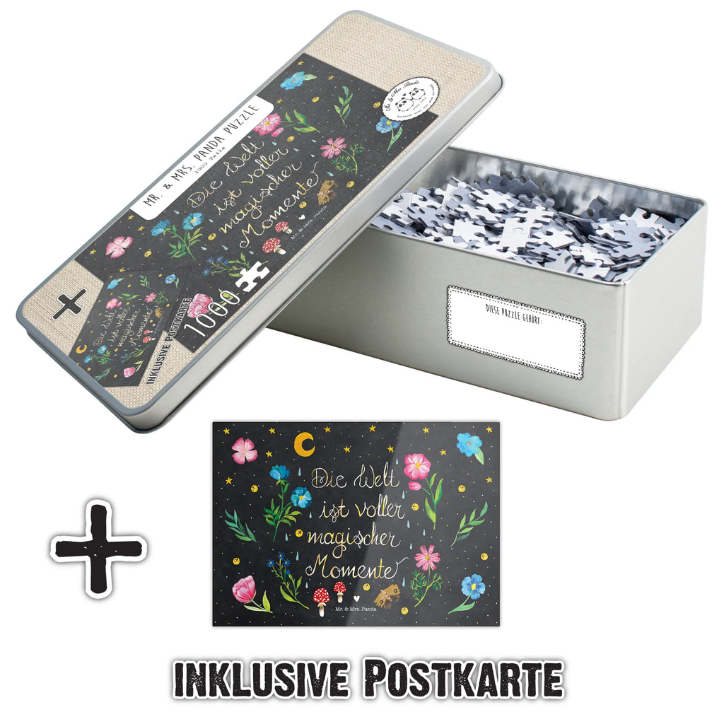 1500 Teile Puzzle Magische Welt Puzzle 1500, puzzeln, Legespiel, Puzzlespiel, Blumen Deko, Frühlings Deko, Sommer Deko, Dekoration, positive Botschaft, Naturliebhaber, Outdoor, Natur, Abenteuer, Magische Momente, Spruch schön, Spruch positiv, Motivation, schwarz, magisch, Blumen, Nacht, Weisheit