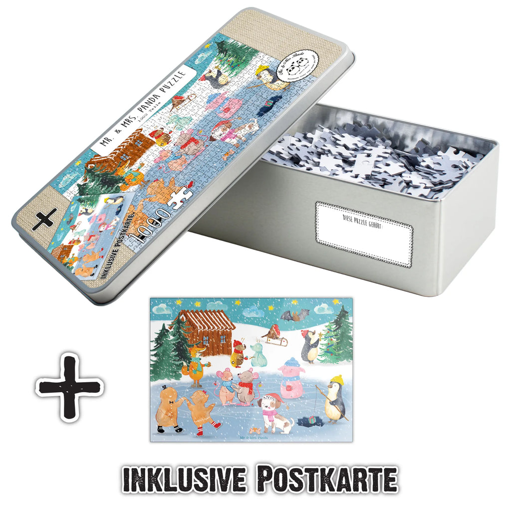 1500 Teile Puzzle Schlittschuhspaß Puzzle 1500, puzzeln, Legespiel, Puzzlespiel, Winter, Weihnachten, Weihnachtsdeko, Nikolaus, Advent, Heiligabend, Wintermotiv