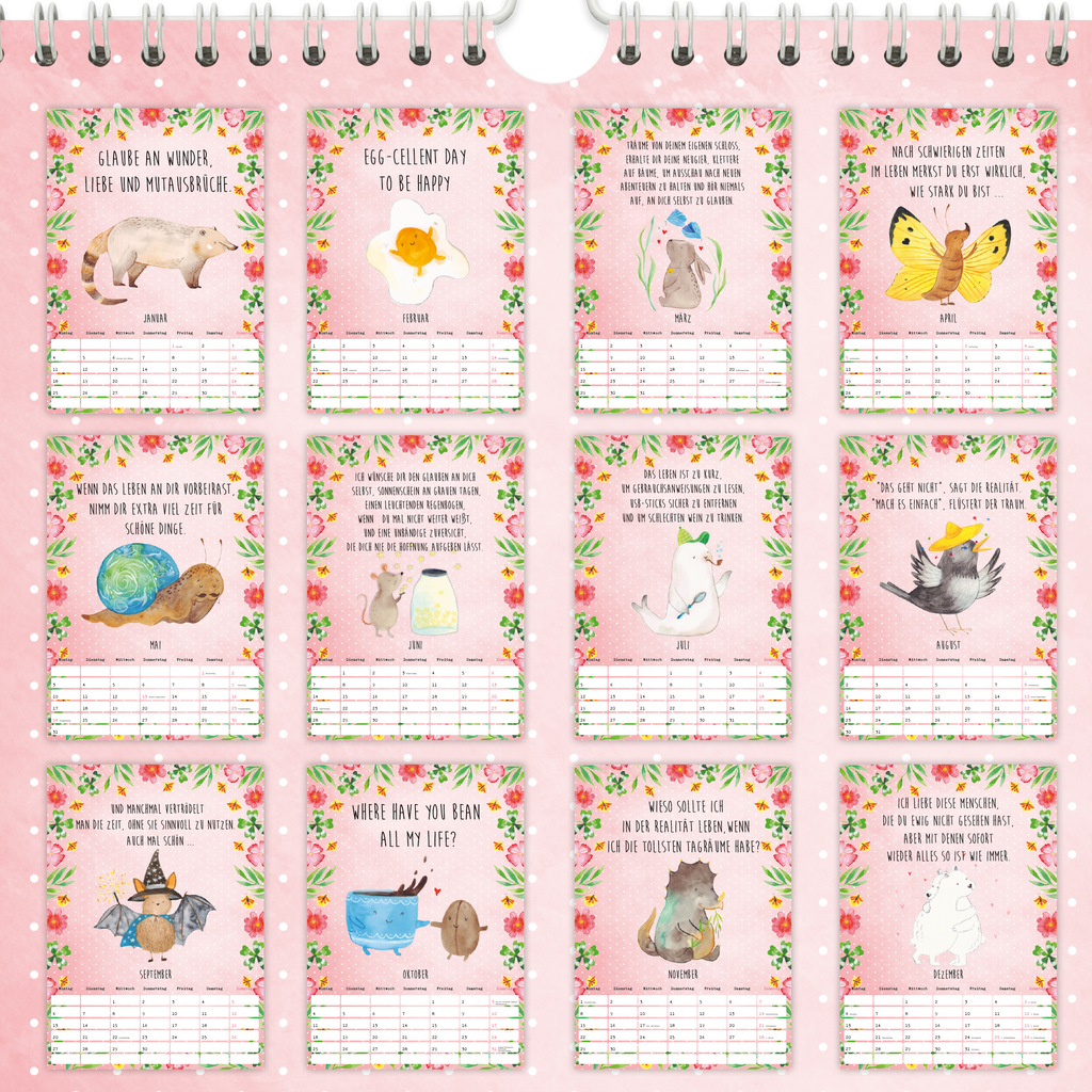 A4 Wandkalender 2025 Small World Collection Kalender, Jahreskalender, Terminplaner, Kalender mit Feiertagen, Küchenkalender, Tiermotive, Gute Laune, lustige Sprüche, Tiere