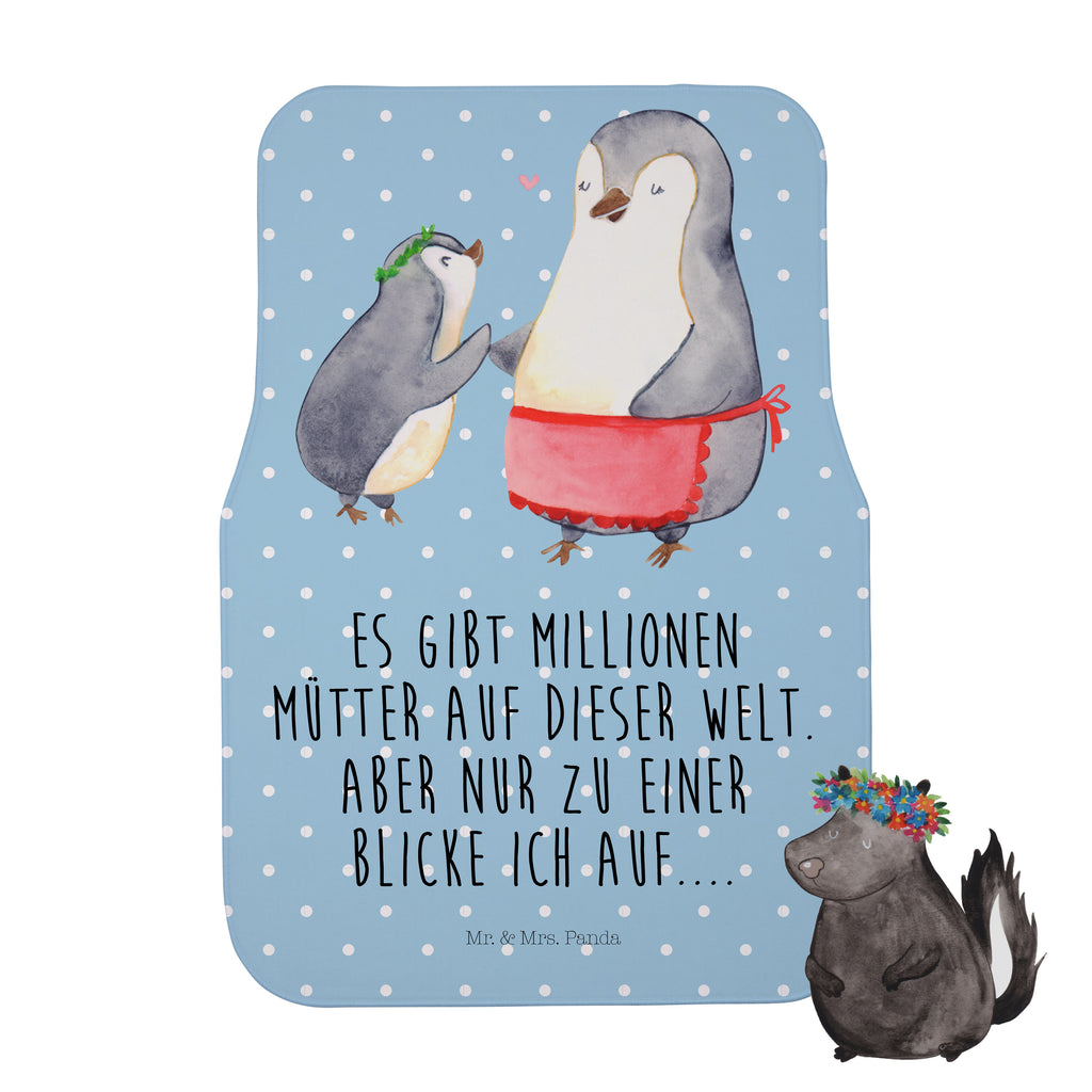 Fahrer Autofußmatte Pinguin mit Kind Autofußmatten, Fußmatte Auto, Fahrer, Schmutzmatte Auto, Familie, Vatertag, Muttertag, Bruder, Schwester, Mama, Papa, Oma, Opa, Geschenk, Mami, Mutti, Mutter, Geburststag