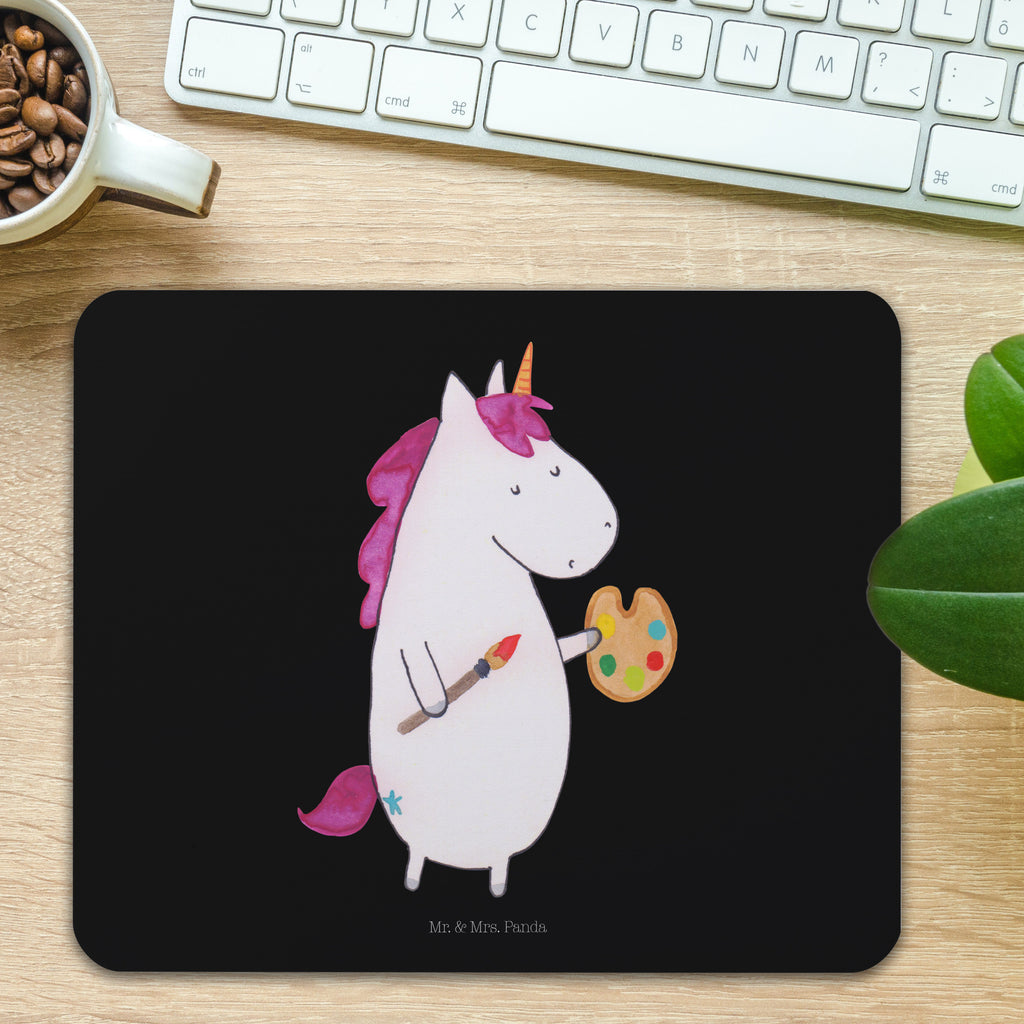 Mauspad Einhorn Künstler Mousepad, Computer zubehör, Büroausstattung, PC Zubehör, Arbeitszimmer, Mauspad, Einzigartiges Mauspad, Designer Mauspad, Mausunterlage, Mauspad Büro, Einhorn, Einhörner, Einhorn Deko, Pegasus, Unicorn, Englisch, Künstler, Artist, Malen, Zeichnen, Welt, Farbe, Stift, Pinsel, Geschenk, Maler