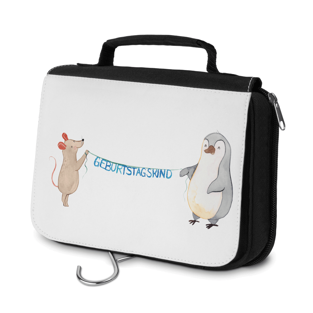 Kulturbeutel Maus Pinguin Geburtstag Kulturbeutel, Zum Aufhängen, Waschtasche, Kosmetiktasche, Damen, Herren, Aufbewahrungstasche, Schminktasche, Kosmetikbeutel, Organizer, Kulturtasche, Schminkutensil, Geburtstag, Geburtstagsgeschenk, Geschenk, Maus, Pinguin, Geburtstage, Happy Birthday, Geburtstagsfeier