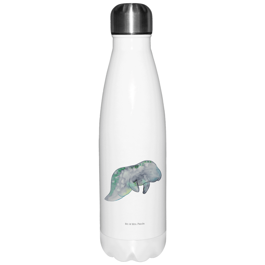 Thermosflasche Seekuh chillt Isolierflasche, Thermoflasche, Trinkflasche, Thermos, Edelstahl, Meerestiere, Meer, Urlaub, Seekuh, Seekühe, Diät, Abnehmen, Zucker, Diätwahn, Essen, Süßigkeiten