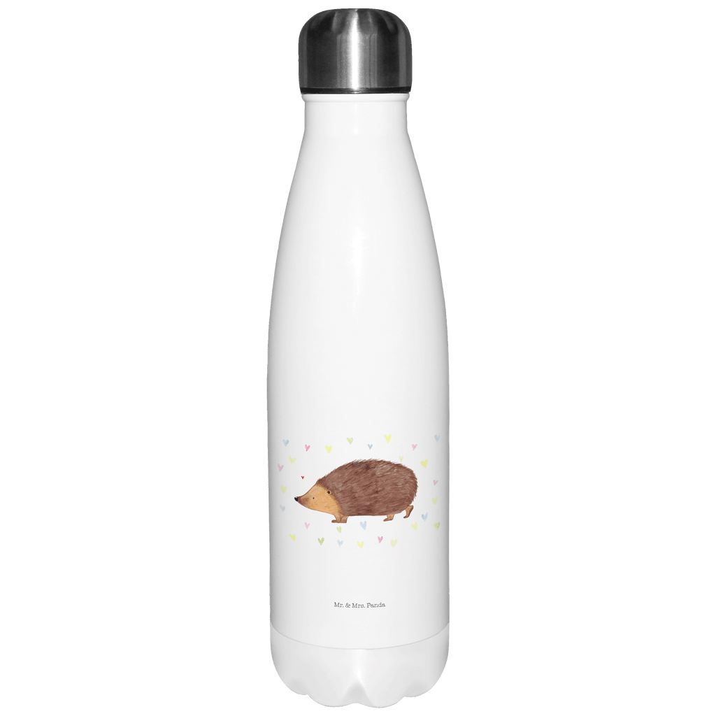 Thermosflasche Igel Herzen Isolierflasche, Thermoflasche, Trinkflasche, Thermos, Edelstahl, Tiermotive, Gute Laune, lustige Sprüche, Tiere, Liebe, Herz, Herzen, Igel, Vertrauen, Kuss, Leben