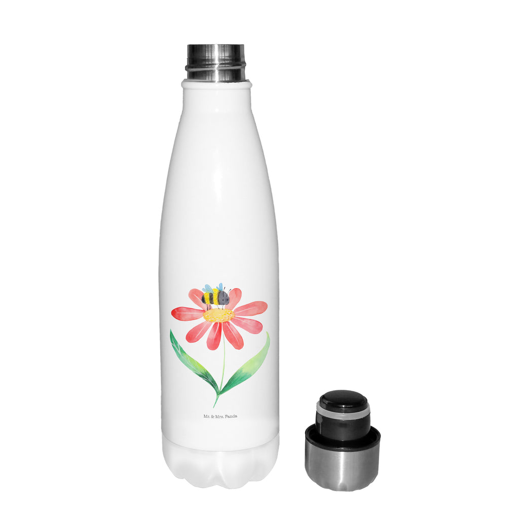 Thermosflasche Hummel Blume Isolierflasche, Thermoflasche, Trinkflasche, Thermos, Edelstahl, Tiermotive, Gute Laune, lustige Sprüche, Tiere, Hummel, Blume, Wespe, Flauschig, Natur, Feld, Hummeln, Biene