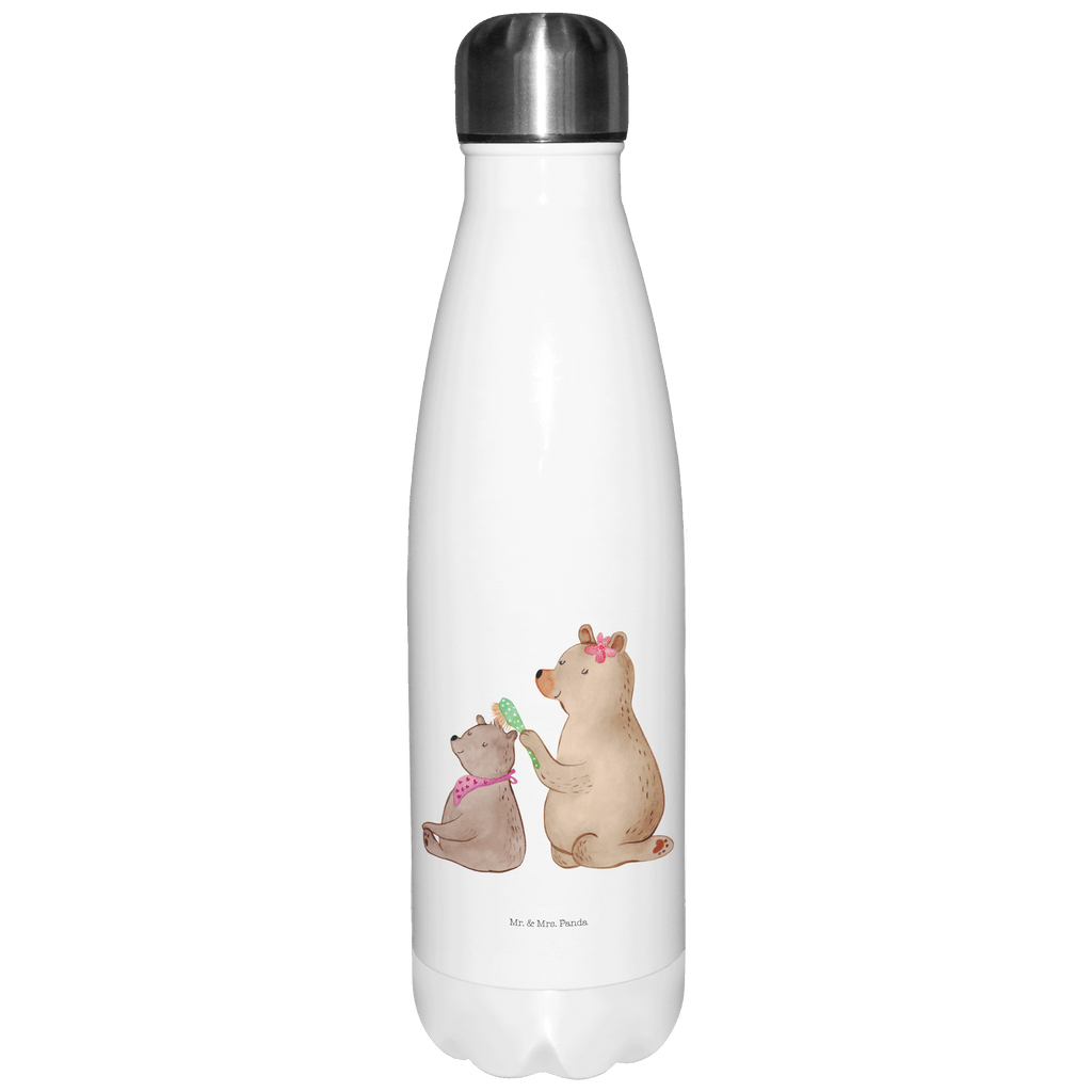 Thermosflasche Bär mit Kind Isolierflasche, Thermoflasche, Trinkflasche, Thermos, Edelstahl, Familie, Vatertag, Muttertag, Bruder, Schwester, Mama, Papa, Oma, Opa, Geschenk, Mutti, Mutter