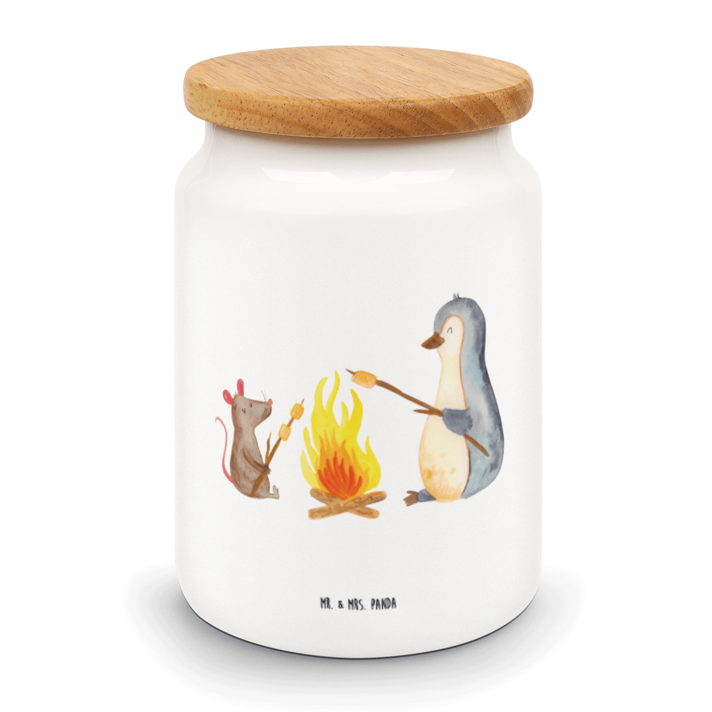 Vorratsdose Pinguin Lagerfeuer Vorratsdose, Keksdose, Keramikdose, Leckerlidose, Dose, Vorratsbehälter, Aufbewahrungsdose, Pinguin, Maus, Pinguine, Lagerfeuer, Leben, Arbeit, Job, Motivation, Büro, Büroalltag, Lebensspruch, Lebensmotivation, Neustart, Liebe, grillen, Feuer, Marshmallows