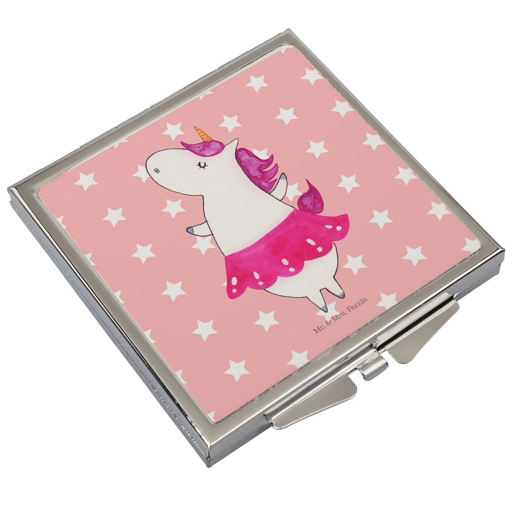 Handtaschenspiegel quadratisch Einhorn Ballerina Spiegel, Handtasche, Quadrat, silber, schminken, Schminkspiegel, Einhorn, Einhörner, Einhorn Deko, Pegasus, Unicorn, Tanzen, Ballerina, Party, Wohnung, Spaß, Feiern, Geburtstag, Tänzerin, Lebenslust, Lebensfreude