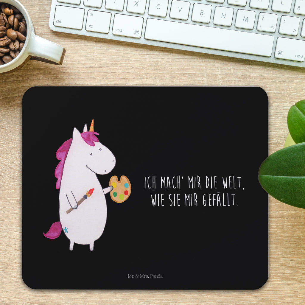 Mauspad Einhorn Künstler Mousepad, Computer zubehör, Büroausstattung, PC Zubehör, Arbeitszimmer, Mauspad, Einzigartiges Mauspad, Designer Mauspad, Mausunterlage, Mauspad Büro, Einhorn, Einhörner, Einhorn Deko, Pegasus, Unicorn, Englisch, Künstler, Artist, Malen, Zeichnen, Welt, Farbe, Stift, Pinsel, Geschenk, Maler