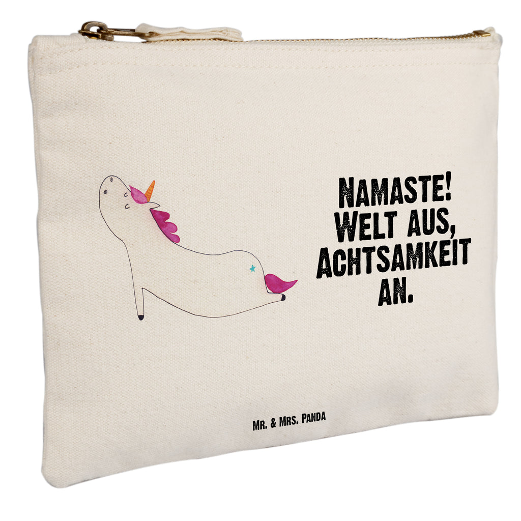 Schminktasche Einhorn Yoga Schminktasche, Kosmetiktasche, Kosmetikbeutel, Stiftemäppchen, Etui, Federmappe, Makeup, XXL, Schminketui, Kosmetiketui, Schlamperetui, Einhorn, Einhörner, Einhorn Deko, Pegasus, Unicorn, Yoga, Namaste, Achtsamkeit, Entspannung, Joga, Yogamatte, Sport, lustig, witzig, süß