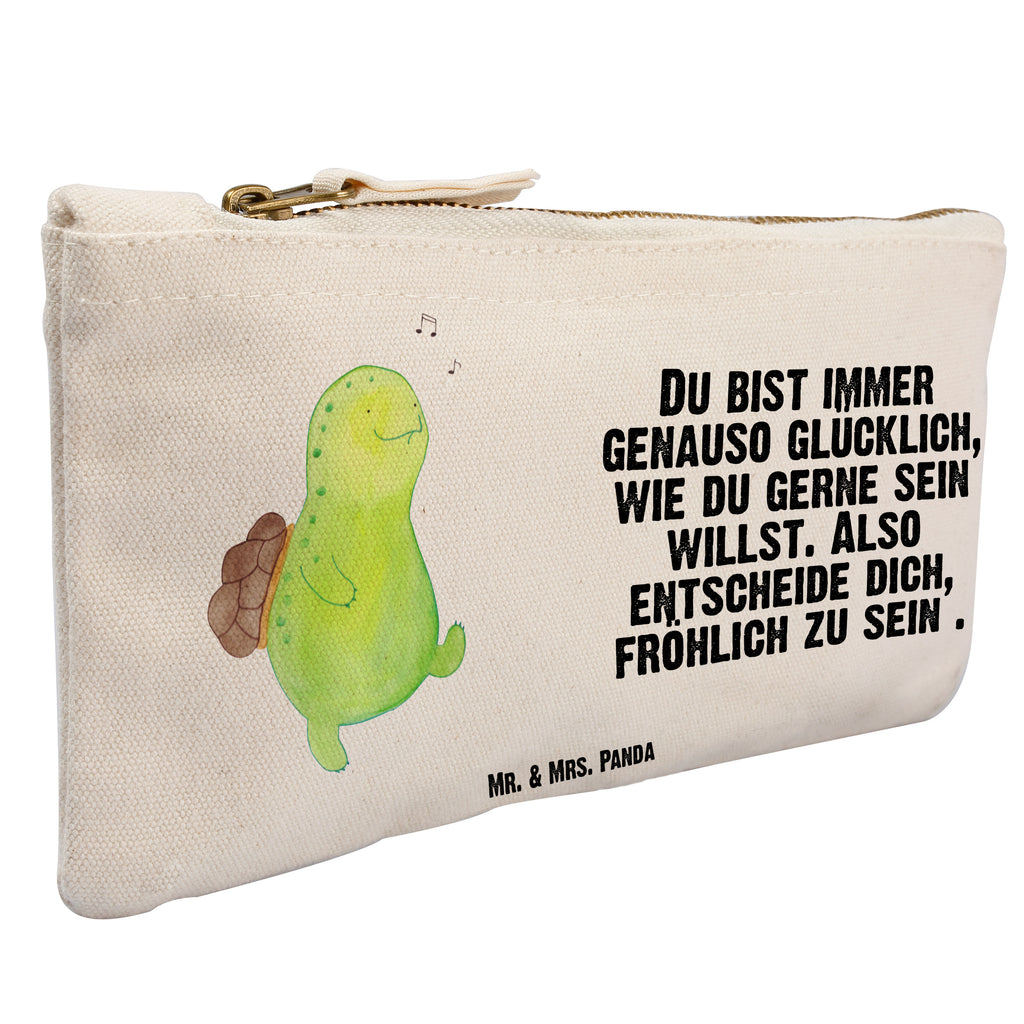 Schminktasche Schildkröte pfeift Schminktasche, Kosmetiktasche, Kosmetikbeutel, Stiftemäppchen, Etui, Federmappe, Makeup, XXL, Schminketui, Kosmetiketui, Schlamperetui, Schildkröte, Schildi, Schildkröten, fröhlich, Glück, Motivation, Lebensfreude, Depression, Trennung, Neuanfang