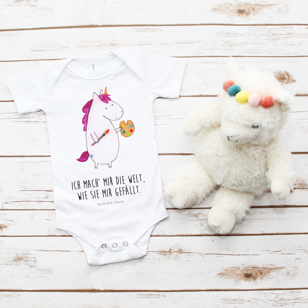 Baby Body Einhorn Künstler Einhorn, Einhörner, Englisch, Künstler, Unicorn, Artist, Malen, Zeichnen, Welt, Farbe, Stift, Pinsel, Geschenk, Maler Babykleidung , Babystrampler , Strampler , Wickelbody ,  Baby Erstausstattung   Einhorn, Einhörner, Einhorn Deko, Pegasus, Unicorn