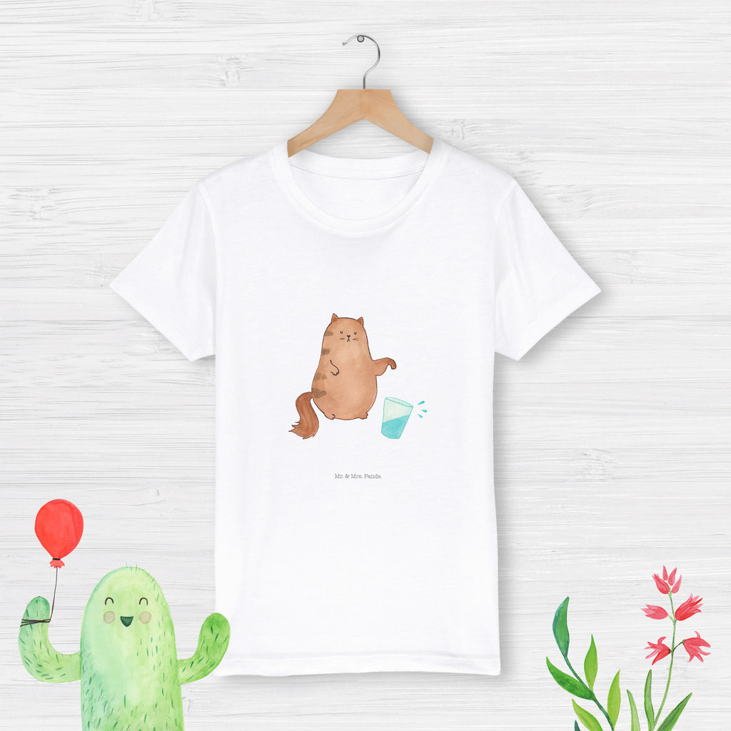 Kinder T-Shirt Katze Wasserglas