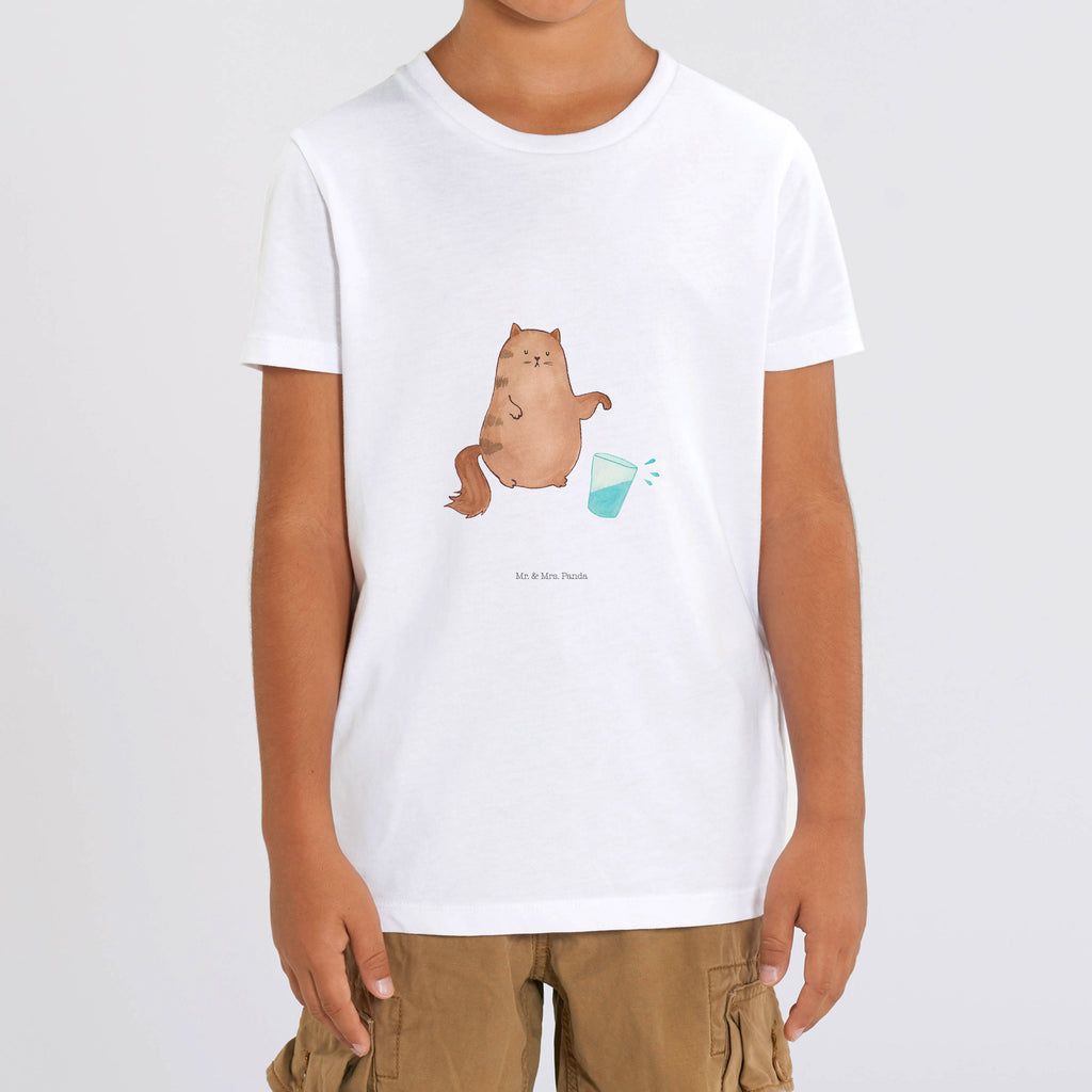 Kinder T-Shirt Katze Wasserglas