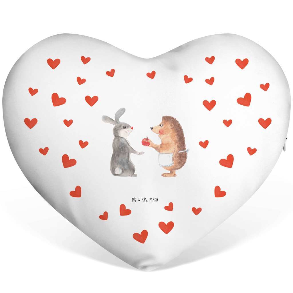 Herzkissen Liebe ist nie ohne Schmerz Kissen, Herzkissen, Herzform, Herz, Dekokissen, Tiermotive, Gute Laune, lustige Sprüche, Tiere, Igel und Hase, Igel, Hase, Liebe Spruch, Liebeskummer Geschenk, Herzschmerz, Trösten, Trennungsschmerz, Spruch romantisch