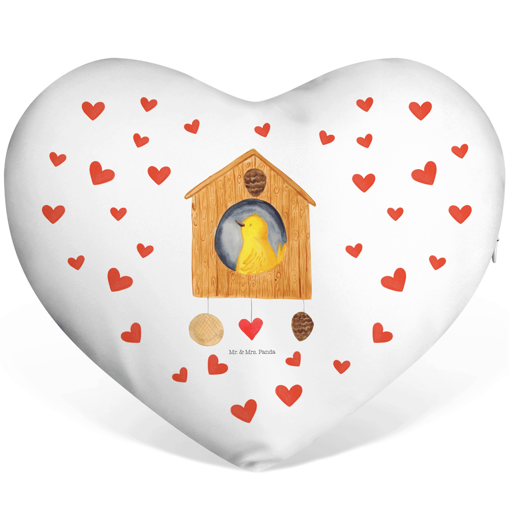 Herzkissen Vogelhaus sweet Home Kissen, Herzkissen, Herzform, Herz, Dekokissen, Tiermotive, Gute Laune, lustige Sprüche, Tiere, Vogelhaus, Vogel, Home sweet Home, Einzug, Umzug, Geschenk, Einzugsgeschenk, Hausbau, Haus