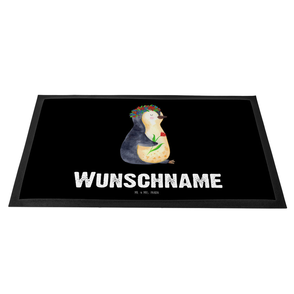 Personalisierte Fußmatte Pinguin Blumenkranz Personalisierte Fußmatte, Fußmatte mit Namen, Personalisieruung, Personalisiert, Fußmatte bedrucken, Türvorleger mit Namen, Haustürmatte personalisiert, Namensfussmatte, Wunschnamen, Bedrucken, Türvorleger personalisiert, Pinguin, Pinguine, Blumenkranz, Universum, Leben, Wünsche, Ziele, Lebensziele, Motivation, Lebenslust, Liebeskummer, Geschenkidee