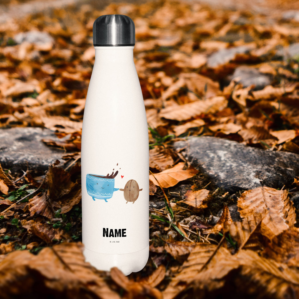 Personalisierte Thermosflasche Kaffee Bohne Personalisierte Isolierflasche, Personalisierte Thermoflasche, Personalisierte Trinkflasche, Trinkflasche Mit Namen, Wunschname, Bedrucken, Namensflasche, Tiermotive, Gute Laune, lustige Sprüche, Tiere, Kaffee, Kaffeebohne, Genuss, Zufriedenheit, Glück