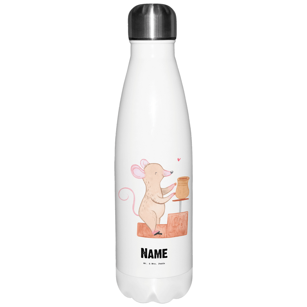 Personalisierte Thermosflasche Maus Töpfern Tage Personalisierte Isolierflasche, Personalisierte Thermoflasche, Personalisierte Trinkflasche, Trinkflasche Mit Namen, Wunschname, Bedrucken, Namensflasche, Geschenk, Sport, Sportart, Hobby, Schenken, Danke, Dankeschön, Auszeichnung, Gewinn, Sportler, Töpfern, Töpferei, Töpferkurs