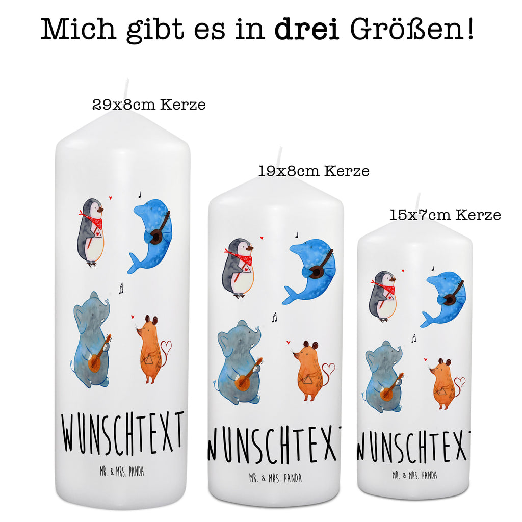 Personalisierte Kerze Big Band Kerze, Taufkerze, Kommunionskerze, Geburtstagskerze, Geschenk Kerze, Taufgeschenk Kerze, Kerze mit Druck, Besondere Kerze, Geschenkidee Kerze, Kerze für Kommunion, kerze personalisiert, personalisierte kerze, personalisierte kerzen, Tiermotive, Gute Laune, lustige Sprüche, Tiere, Hund, Pinguin, Maus, Elefant, Delfin, Gitarre, Band, Triangel, Musikanten, Musik