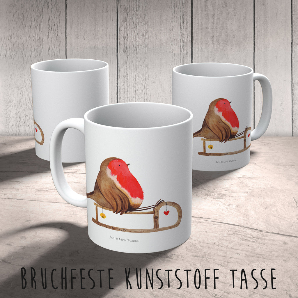 Kindertasse Rotkehlchen Schlitten