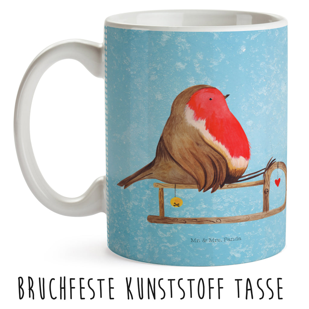 Kindertasse Rotkehlchen Schlitten