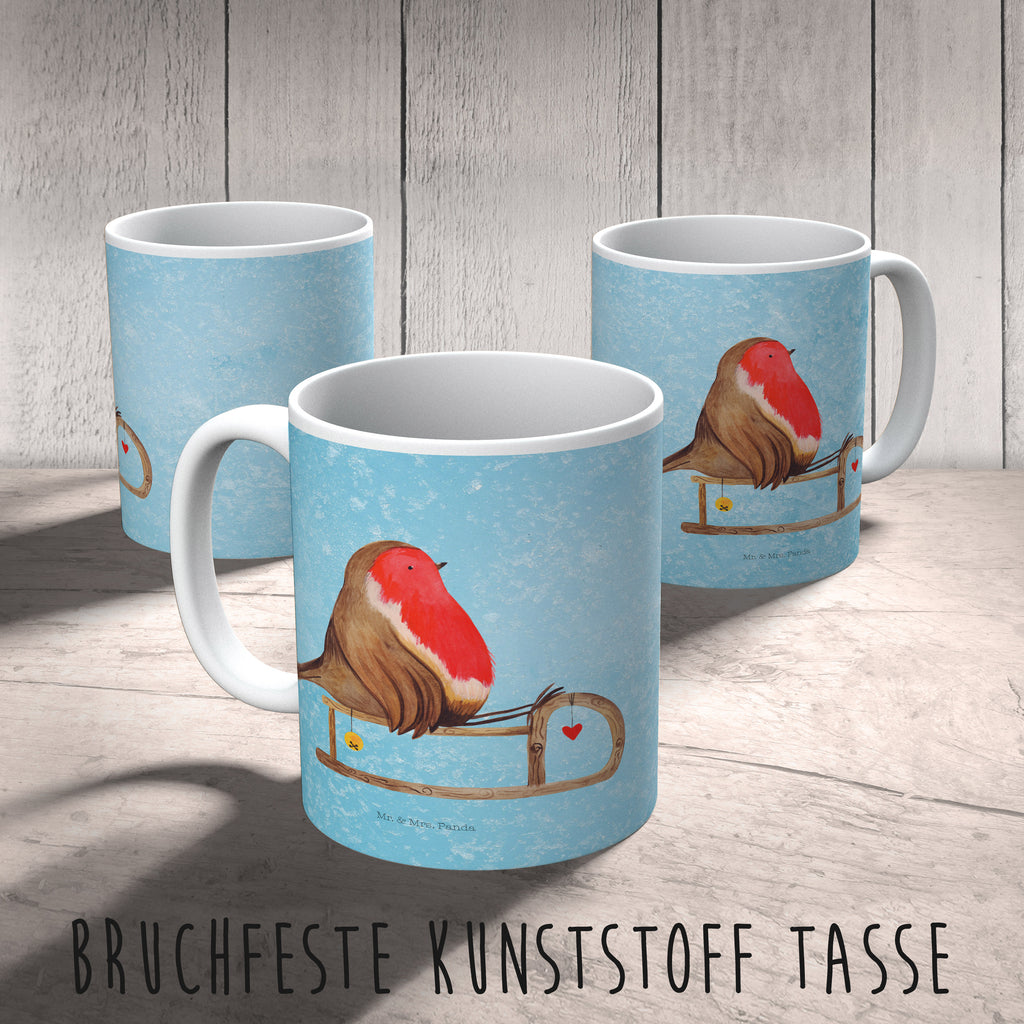 Kindertasse Rotkehlchen Schlitten